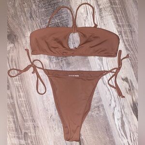 PacSun Bikini Set - Circle Cut-Out Top/High-Wasted Bottoms - Size XS